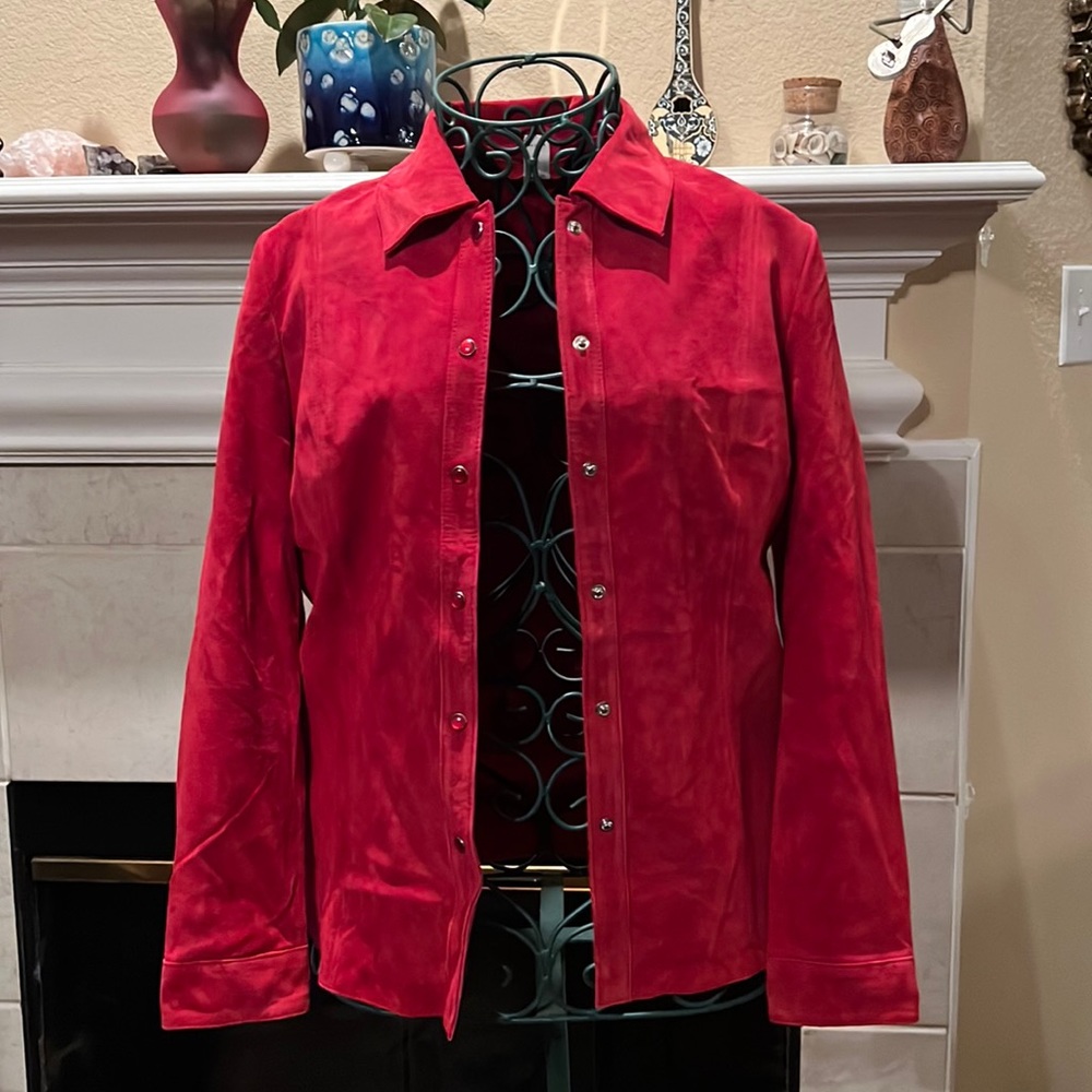 Red Leather Shirt or Jacket